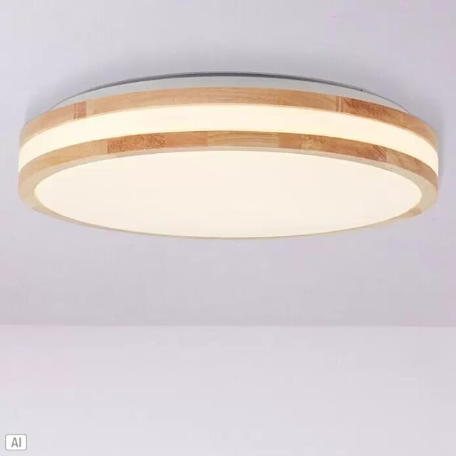 BRILLIANT Lampe, Laskos LED Wand- und Deckenleuchte 38cm holz hell/weiß, 1x LED integriert, 22W LED integriert, (2300lm, 3000K), Holz aus nachhaltiger Waldwirtschaft (FSC)
