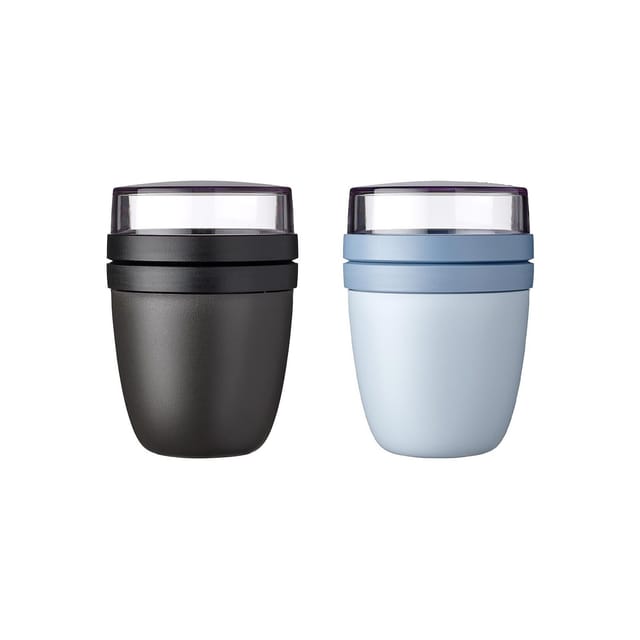 Mepal Lunchpots Nordic Black & Nordic Sage Ellipse ø 10.7 cm 2er Set