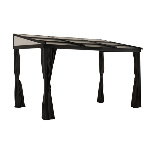 Sojag Terrassenüberdachung Budavar Schwarz 298,5x366,5x243cm