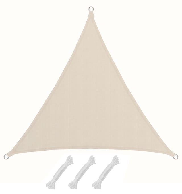 Amanka - Upf50+ Uv Sonnensegel 2x2x2 Polyester Dreieck Wasserabweisend Garten Segel Beige