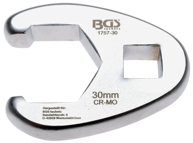 Bgs Hahnenfußschlüssel Antrieb Innenvierkant 12,5 Mm (1/2&quot) Sw 30 Mm - 1757-30