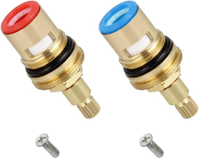 Litzee – 2er-pack G1/2 Keramikscheiben-luftsprudler – Kompatibel Mit Messingarmaturen – 20 Kerben – 53 Mm Länge Für Warm- Und Kaltwasser