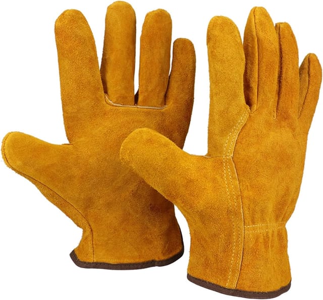 Schweißeranzug Aus Leder, Arbeitshandschuhe, Feuerfeste Schweißerhandschuhe Aus Leder, Hitzebeständige Sicherheitshandschuhe Zum Schweißen, Metallschutzhandschuhe Zum Schweißen, Hitzebeständig Und Ig-