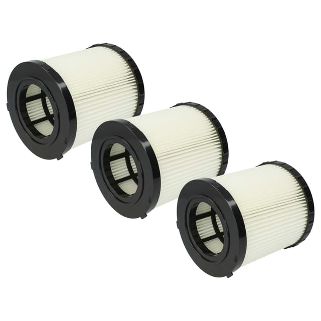 Vhbw 3x Faltenfilter Kompatibel Mit Dewalt Dcv581h, Dcv584l, Dcv580h, Dcv582, Dcv580, Dcv581 Staubsauger - Filter, Patronenfilter, Schwarz Weiß