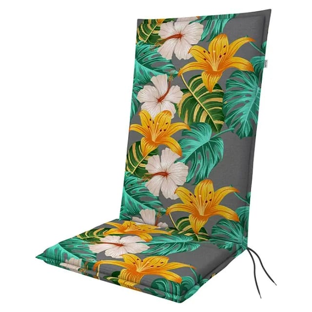 Doppler Sitzauflage Living (Hochlehner, L x B x H: 119 x 48 x 6 cm, Grün/Orange)