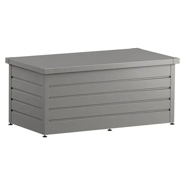 EcoStar Euroline Gartenbox (H x B x T: 87,2 x 166 x 72,5 cm, Grau, Stahl)