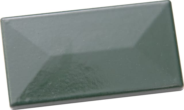 Floraworld Pfostenkappe 6 x 4 cm mit Abdeckschiene Aluminium grün