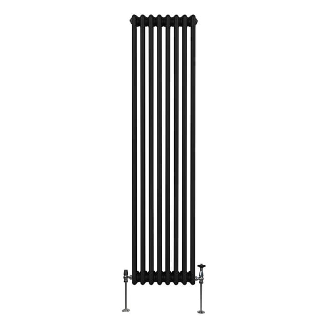Monstershop Traditioneller 3 Spalten Heizkörper 1800 x 382 mm Schwarz