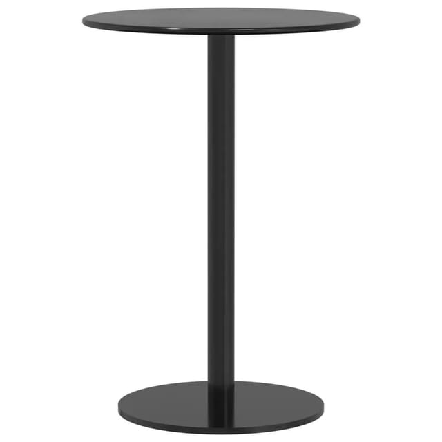 vidaXL Gartentisch Rund Schwarz Ø50x72 cm Stahl 4009308