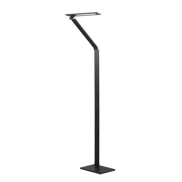 Lucande LED Stehlampe Salome 9621662 Dimmbar Modern in Schwarz aus Aluminium 1-flammig Arbeitszimmerleuchte