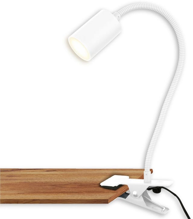 Briloner LED-Klemmleuchte FLEKS Kabelschalter Schwenkbar Weiß