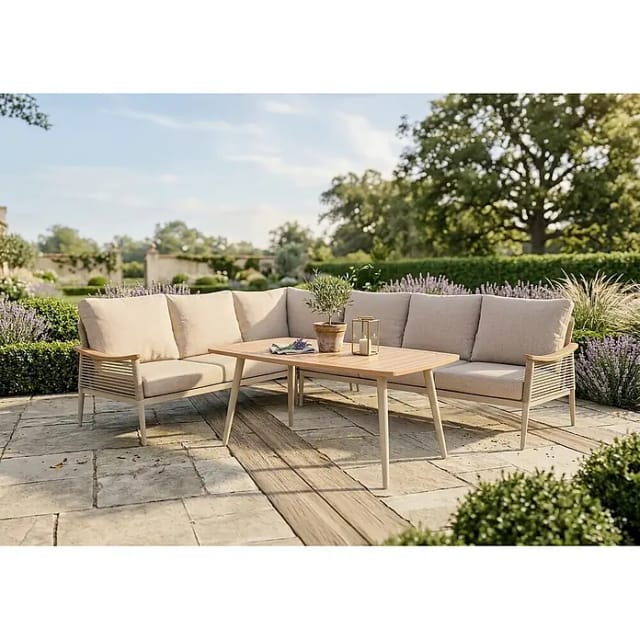 Garden Pleasure Lounge-Eckgruppe Tulum Sandbeige 2-teilig