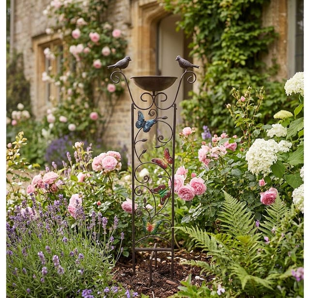 Garden Pleasure Vogeltränke Fauna 101,5 cm x 18,5 cm x 33 cm Rostbraun