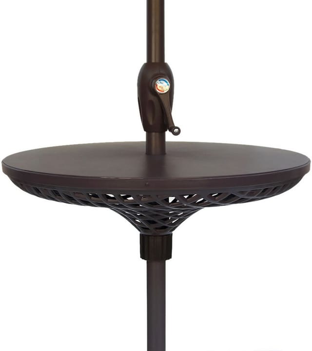 Garden Pleasure Gartentisch Rund Kunststoff Schwarz Ø 58,5 cm