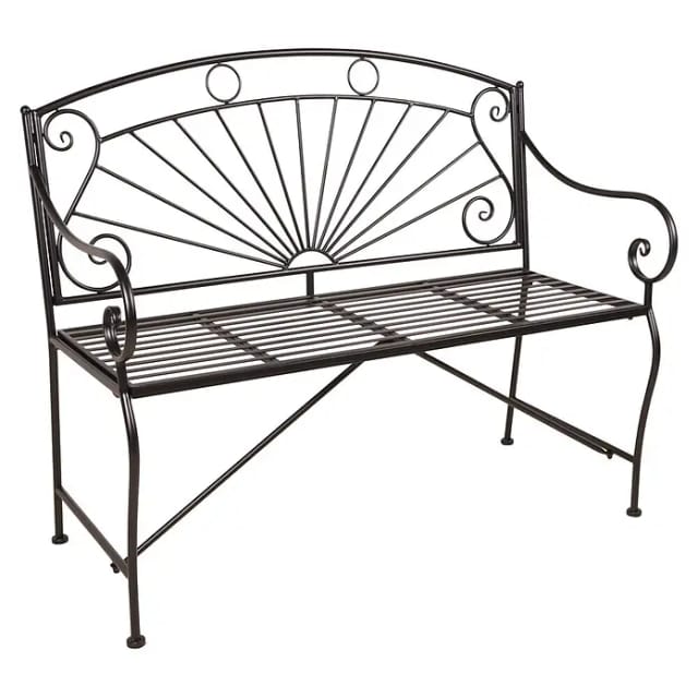 Garden Pleasure Bank Pago 96 cm x 111 cm x 55 cm Schwarz