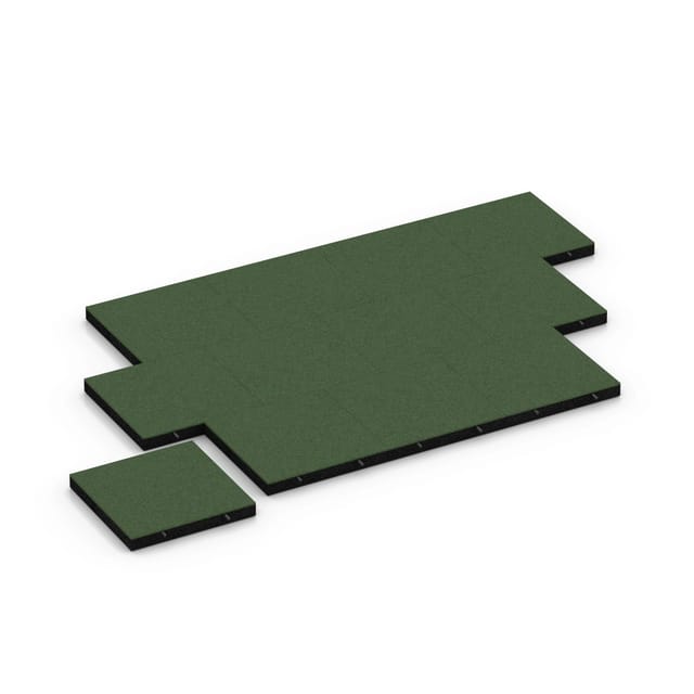 WARCO Fallschutzplatte-180 cm Grasgrün 50 x 50 x 6 cm