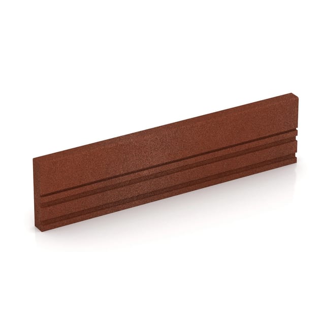 WARCO Gummi-tiefbord Ziegelrot 1000 x 50 x 250 mm