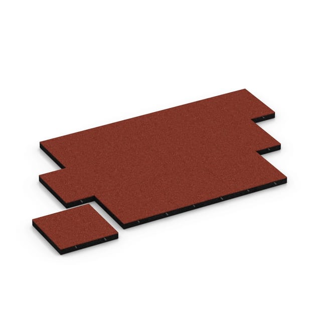WARCO Fallschutzplatte-180 cm Ziegelrot 50 x 50 x 6 cm