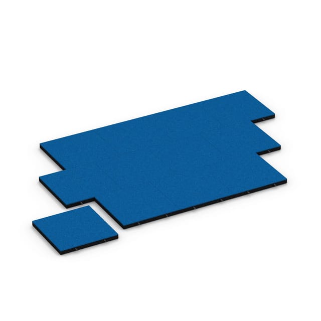 WARCO Fallschutzplatte-150 cm Himmelblau 50 x 50 x 4,5 cm