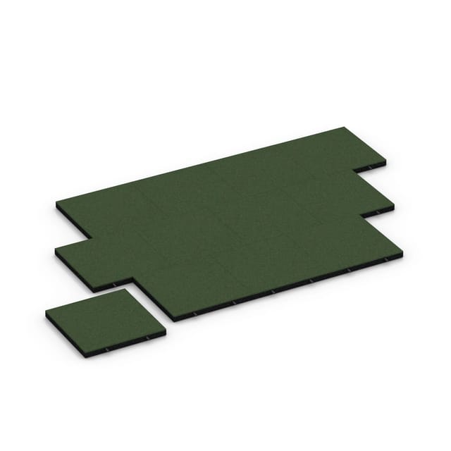 WARCO Fallschutzplatte-150 cm Grasgrün 50 x 50 x 4,5 cm