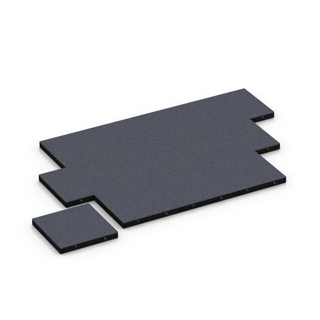 WARCO Fallschutzplatte-180 cm Schiefergrau 50 x 50 x 6 cm