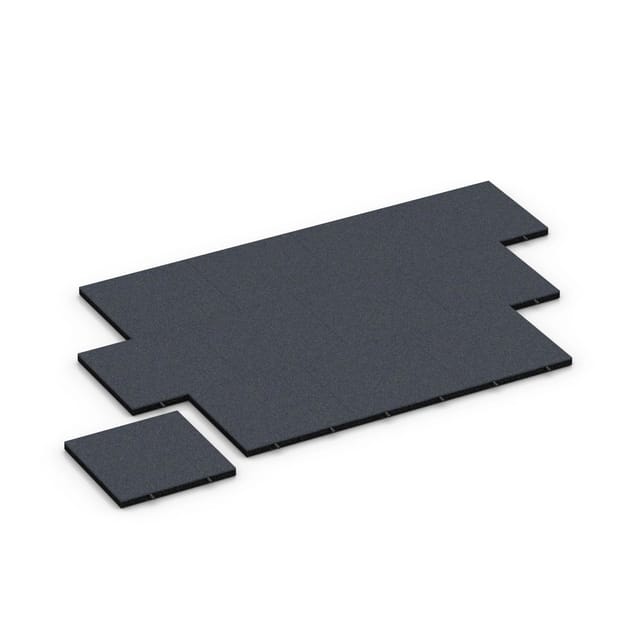 WARCO Fallschutzplatte-140 cm Schiefergrau 50 x 50 x 4 cm