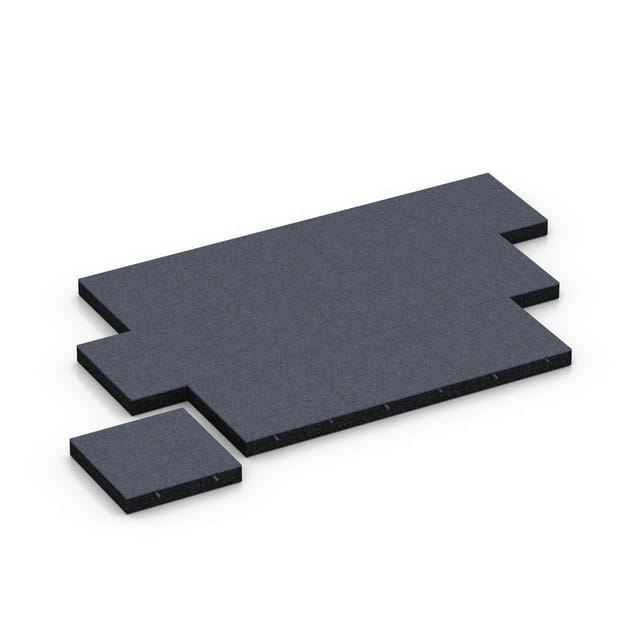 WARCO Fallschutzplatte-230 cm Schiefergrau 50 x 50 x 8 cm