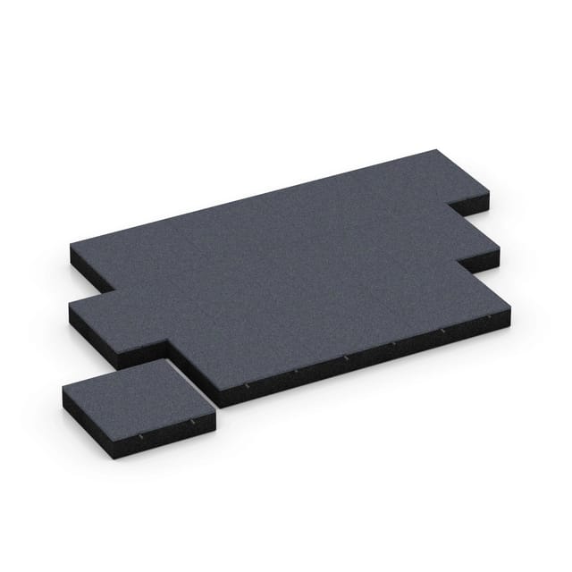 WARCO Fallschutzplatte-300 cm Schiefergrau 50 x 50 x 11 cm