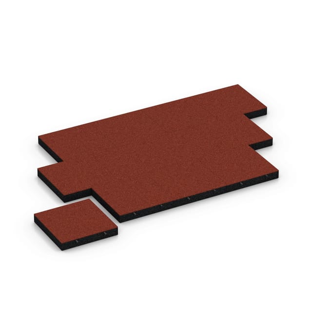 WARCO Fallschutzplatte-230 cm Ziegelrot 50 x 50 x 8 cm