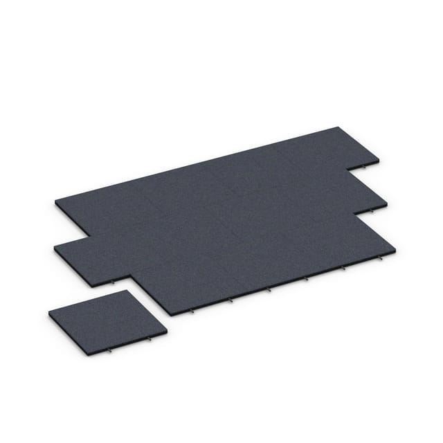 WARCO Fallschutzplatte-110 cm Schiefergrau 50 x 50 x 3 cm