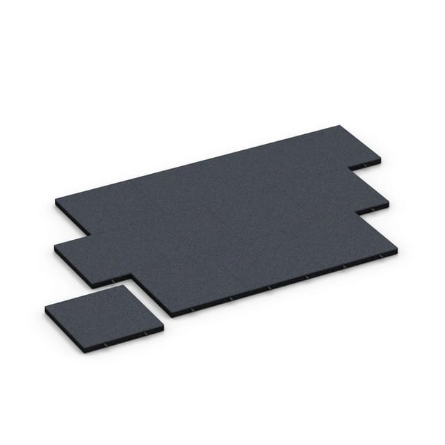 WARCO Fallschutzplatte-150 cm Schiefergrau 50 x 50 x 4,5 cm