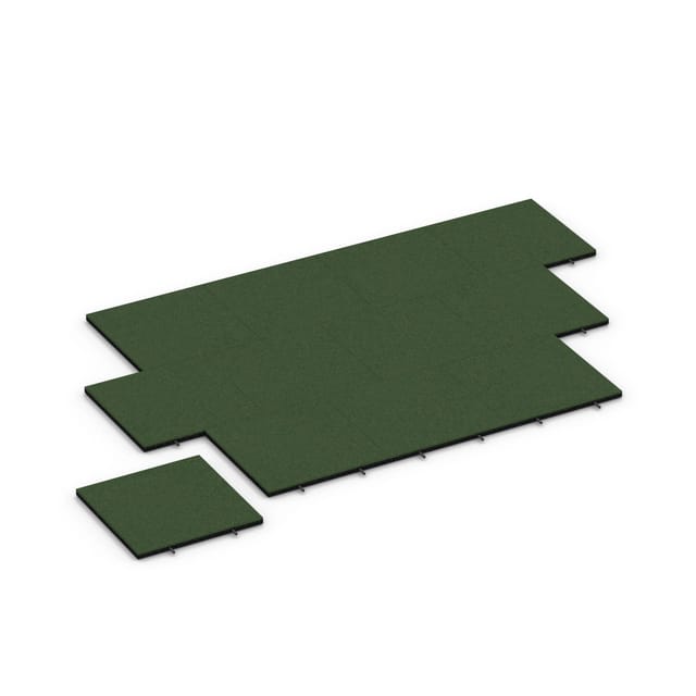 WARCO Fallschutzplatte-110 cm Grasgrün 50 x 50 x 3 cm