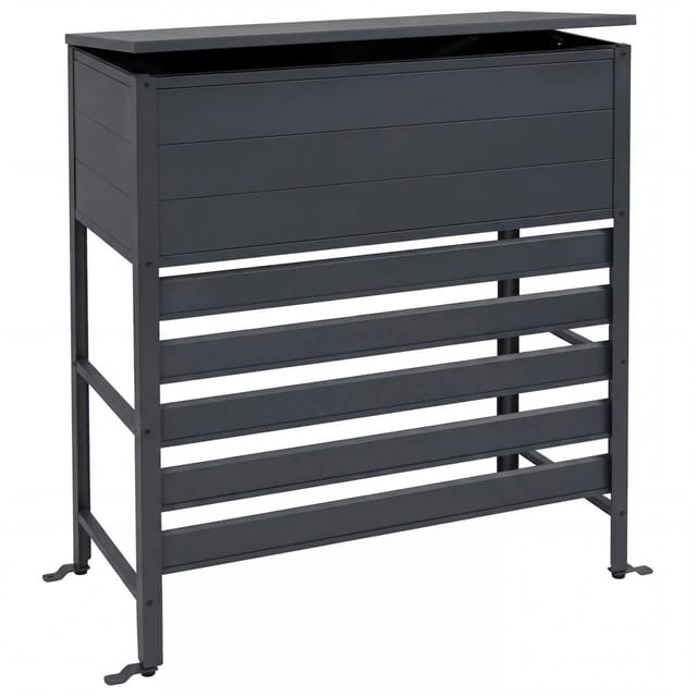 PROREGAL Aluminium Verkleidung Für Klimaanlage Wärmetauscher HxBxT 110x96x43cm Abdeckung Aufbewahrungsbox Anthrazit