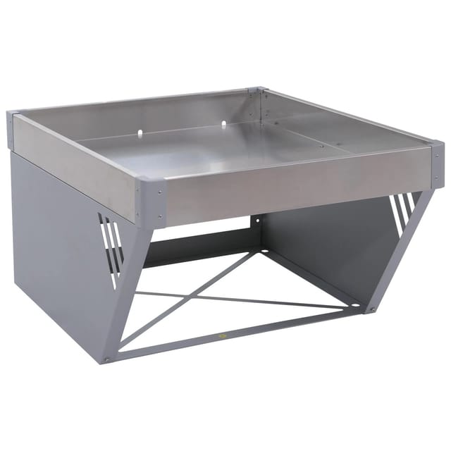 PROREGAL Mähroboter-Garage Mit Pflanzkasten HxBxT 40x60x70cm Dach Unterstand Rasenmäher Metall Silber-Grau