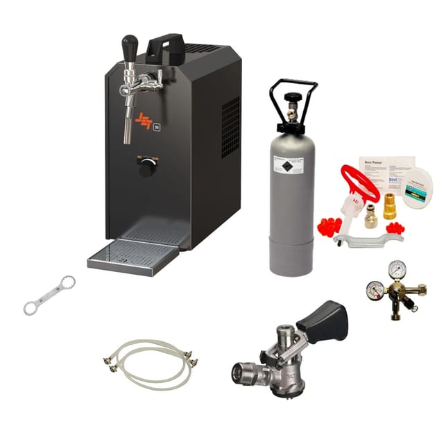 Ich-Zapfe Zapfanlage Jet 30 Bierkoffer Durchlaufkühler Trockenkühler 1- 35 L/h Silber Metall