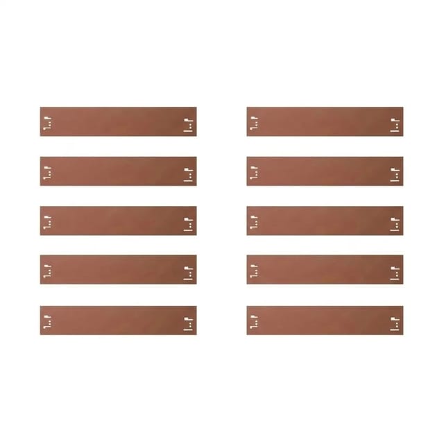 Green-Split Rasenkanten-Set 10 Stück Metall 13,5 cm Hoch 12 m Lang Braun