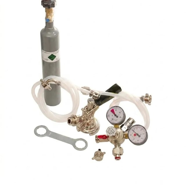 Ich-Zapfe Zubehörpaket 1 Köpi Fitting 7 mm Bierschlauch 0,5 kg Kohlensäureflasche