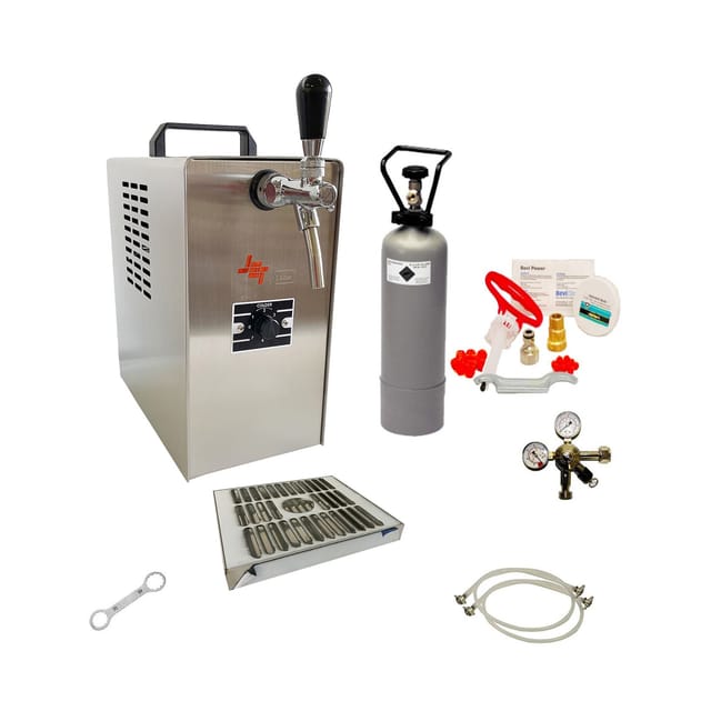 Ich-Zapfe Zapfanlage Jet 30 Bierkoffer 1- Trockenkühler 35 L/h Nc Adapter Silber Metall