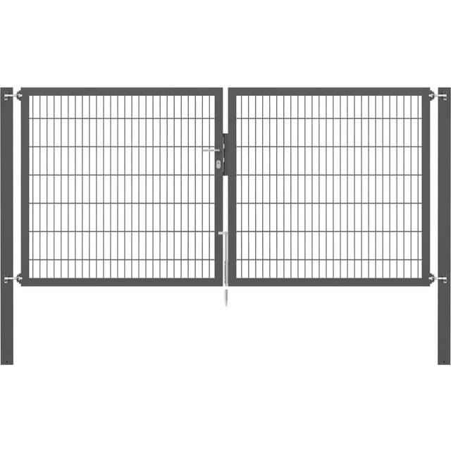 Doppeltor Flexo Plus 300 cm x 140 cm Pfosten 100 cm x 100 cm Anthrazit