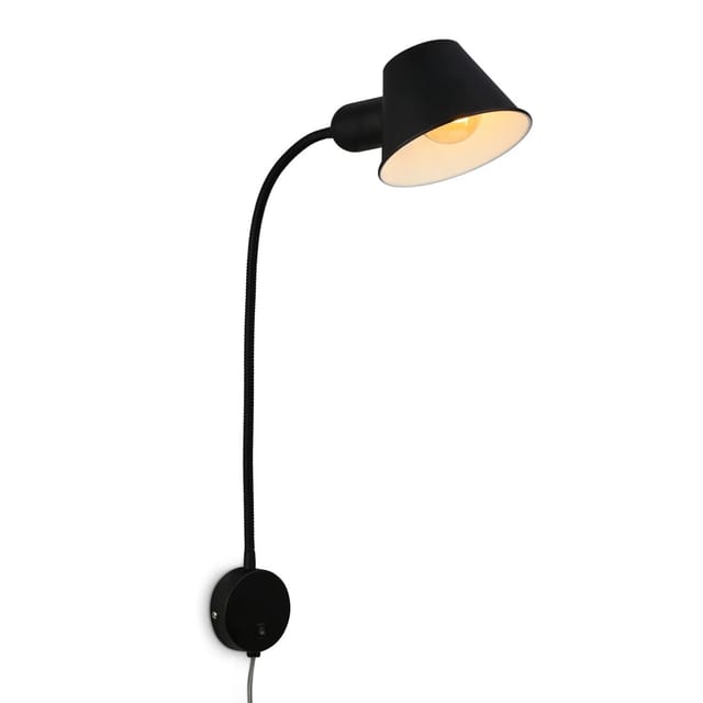 Briloner Bettleuchte Schwenkbar Schalter Ø 8 cm x 55 cm Schwarz