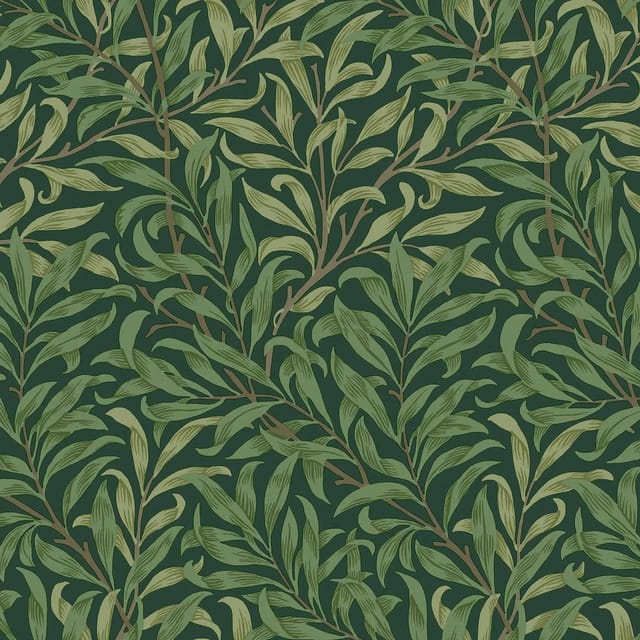 William Morris at Home Vliestapete Willow Bough 10 m x 52 cm Grün FSC®