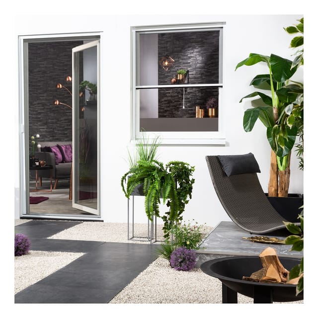 Insektenschutzrollo SMART, hecht international, transparent, verschraubt, für Fenster, kürzbar