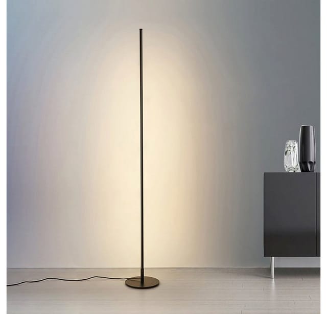 Neona LED Stehlampe SELENE Schwarz, Dimmbar per Fernbedienung, mit Memory-Funktion, LED fest integriert, Warmweiß