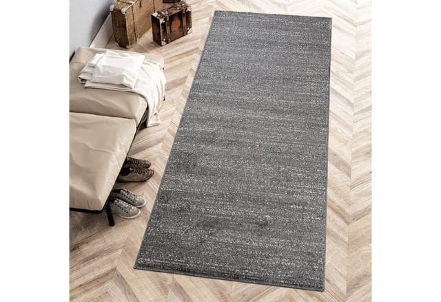 Mazovia Läufer Läufer Flurläufer Einfarbig für Vorzimmer, Küche - Anthrazit, 70 x 100 cm, Kurzflor, Meterware, Höhe 10 mm