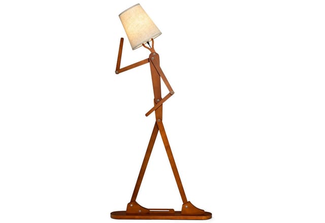 COSTWAY Stehlampe, humanoide Eckleuchte mit verstellbaren Gelenken