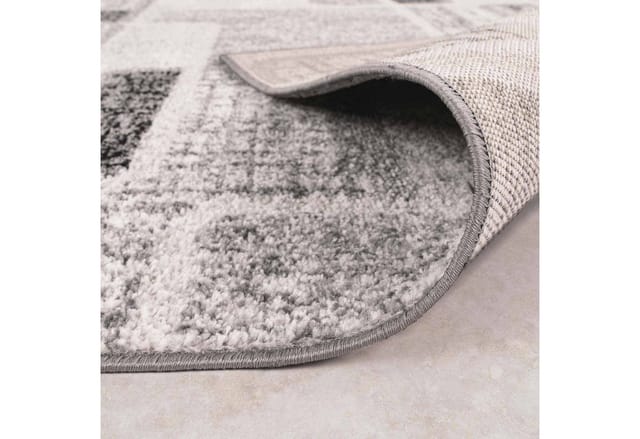 TaraCarpet Teppich Moderner Teppich Aragon 56 kariert Retro, rechteckig, Höhe: 13 mm, kariert Retro grau Wohnzimmer Schlafzimmer Esszimmer 080X150 cm