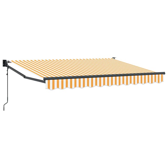 Vidaxl Electric Retractable Awning Yellow And White 3.5 X 2 M