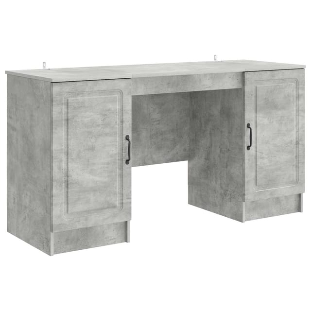 Schreibtisch Mit Tür Betongrau 142,5 X 50 X 75 Cm Holzwerkstoff Vidaxl