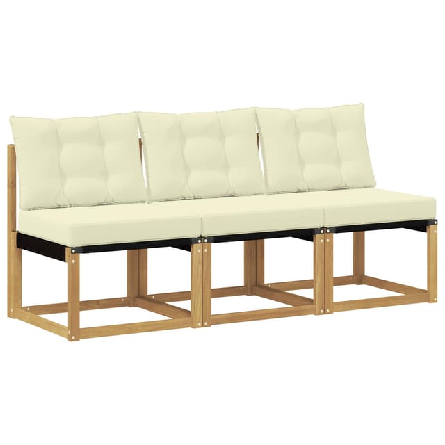 Vidaxl 3 Piece Outdoor Middle Sofa