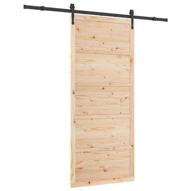 Vidaxl Sliding Door Natural 100 X 208 Cm Solid Pine Wood